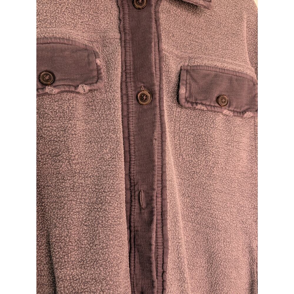 Free People We the Free Ruby Oversized Shacket Gray S Boho Elbow Patches *READ - Picture 6 of 6